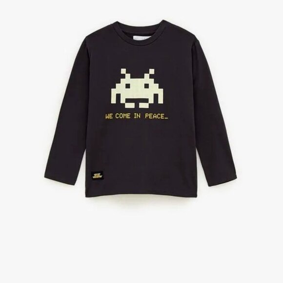 NWT ZARA BOYS INVADER PRINT TEE SIZE 7 - Picture 1 of 8